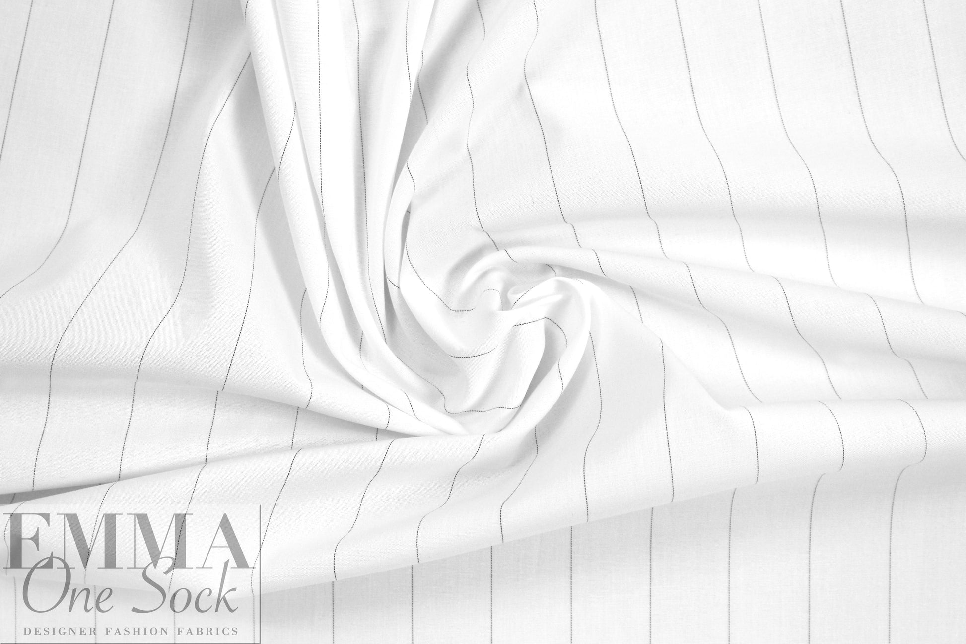 Italian hairline stripe cotton stretch shirting 2.625 yd