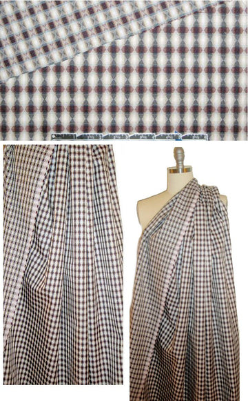 Italian intricate medallion jacquard cotton shirting
