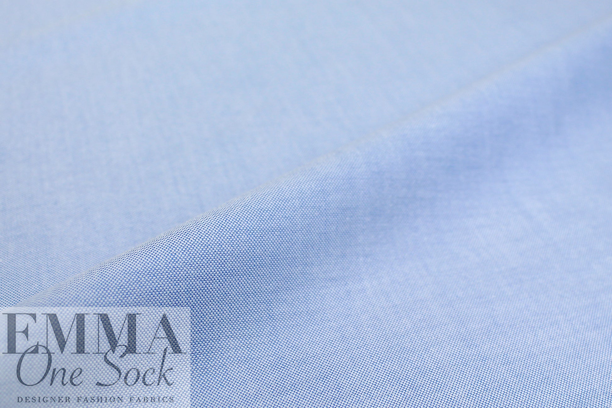 oxford cloth cotton shirting - blue/white 1 yard