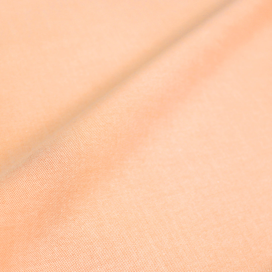 oxford cloth cotton shirting - clementine/white 1.75 yd