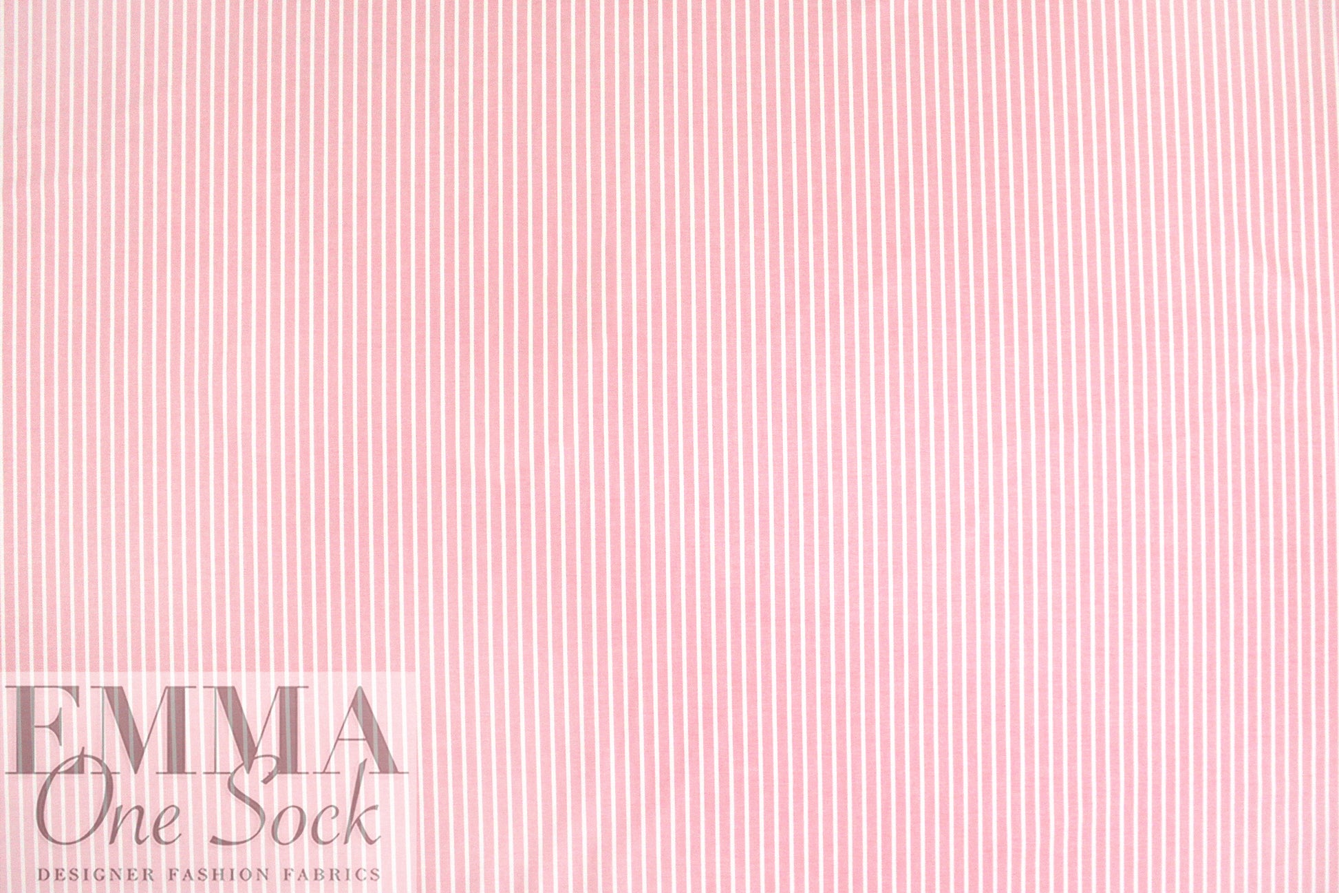 oxford cloth cotton - pink/white stripe 1 yard