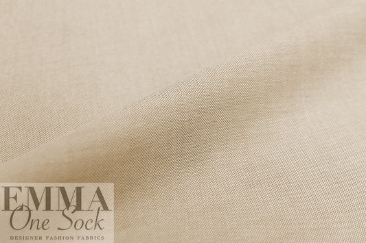 oxford cloth cotton shirting - parchment/white