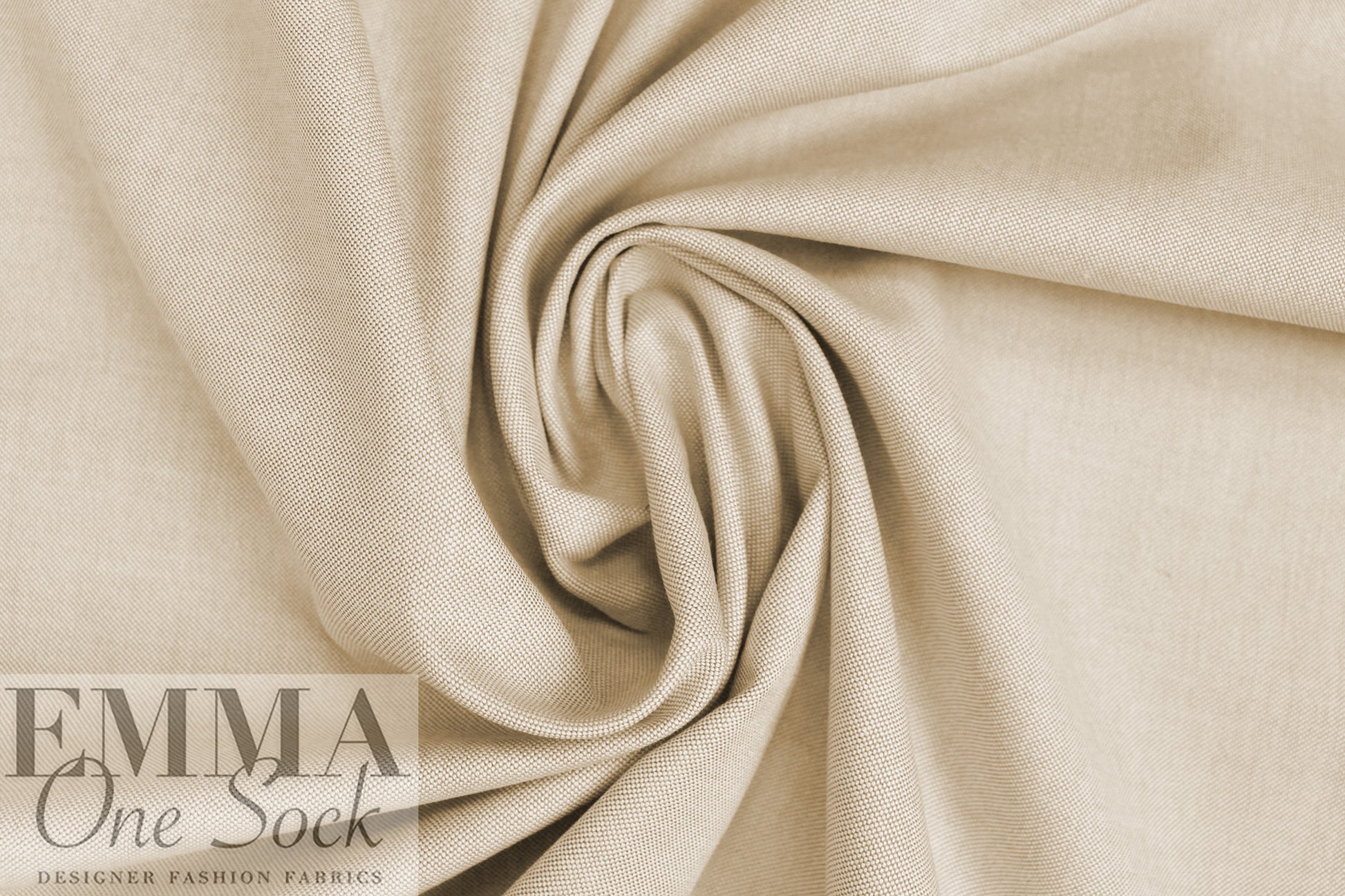 oxford cloth cotton shirting - parchment/white 1.75 yd
