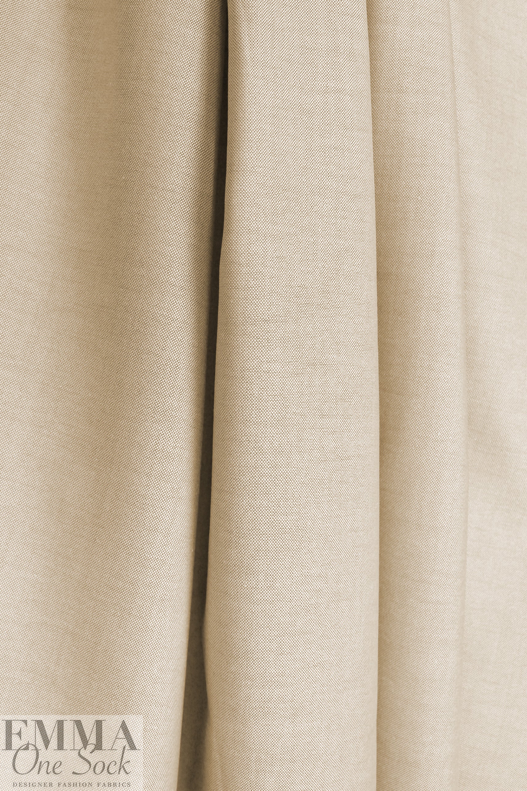 oxford cloth cotton shirting - parchment/white .5 yds