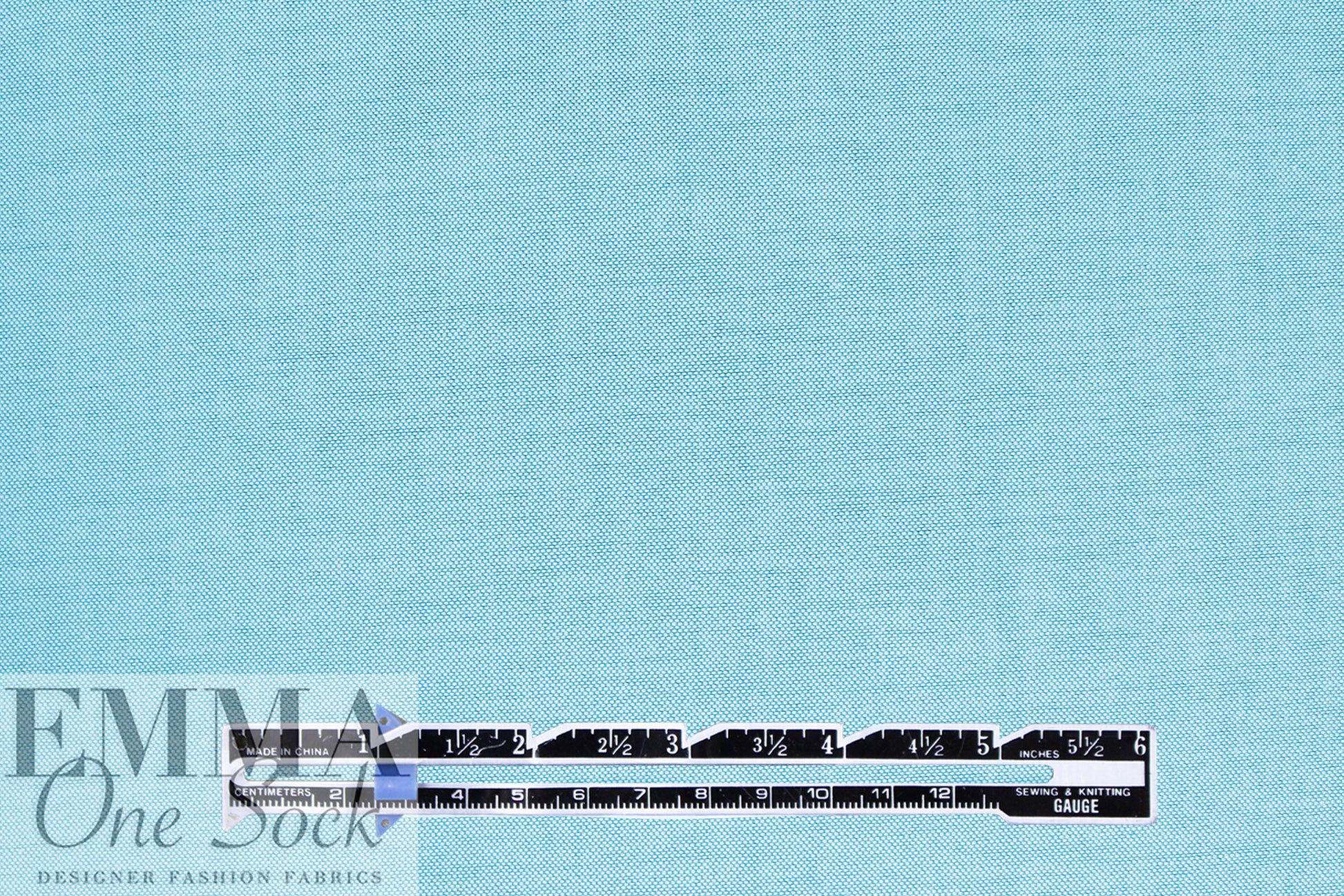 oxford cloth cotton shirting - carribean/white .75 yds
