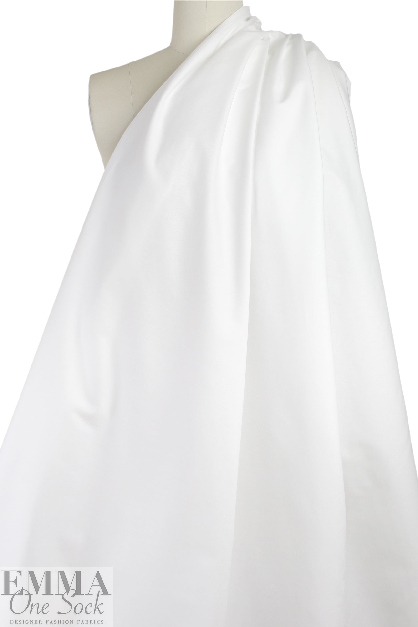 oxford cloth cotton shirting - white/white .5 yds