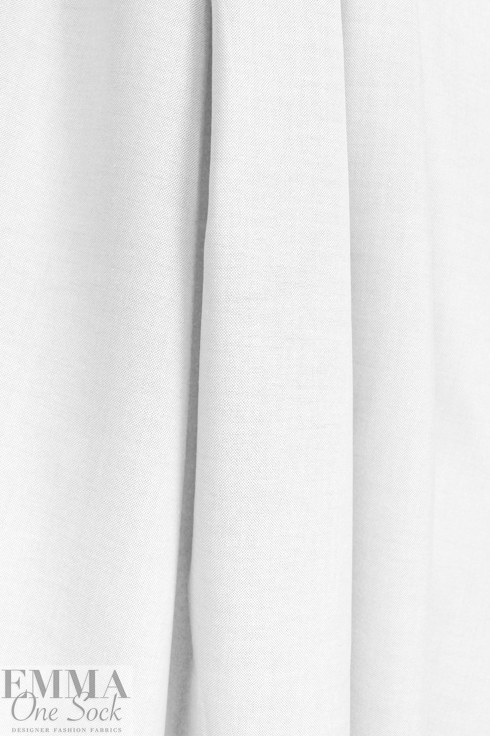 oxford cloth cotton shirting - white/white 2 yds