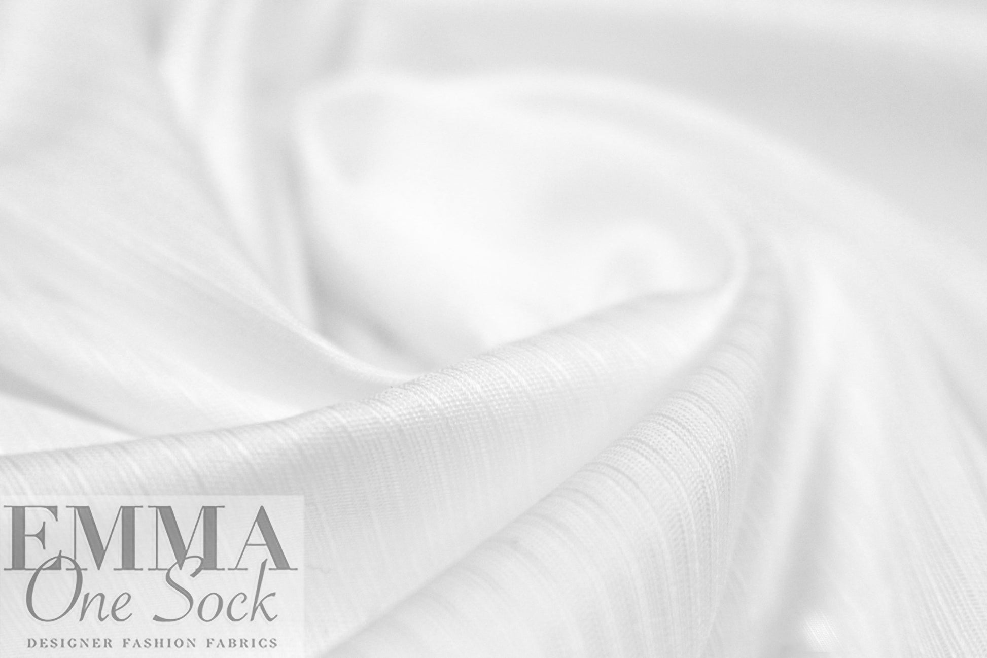 Italian damask diagonal stripe cotton shirting - white 2 yd