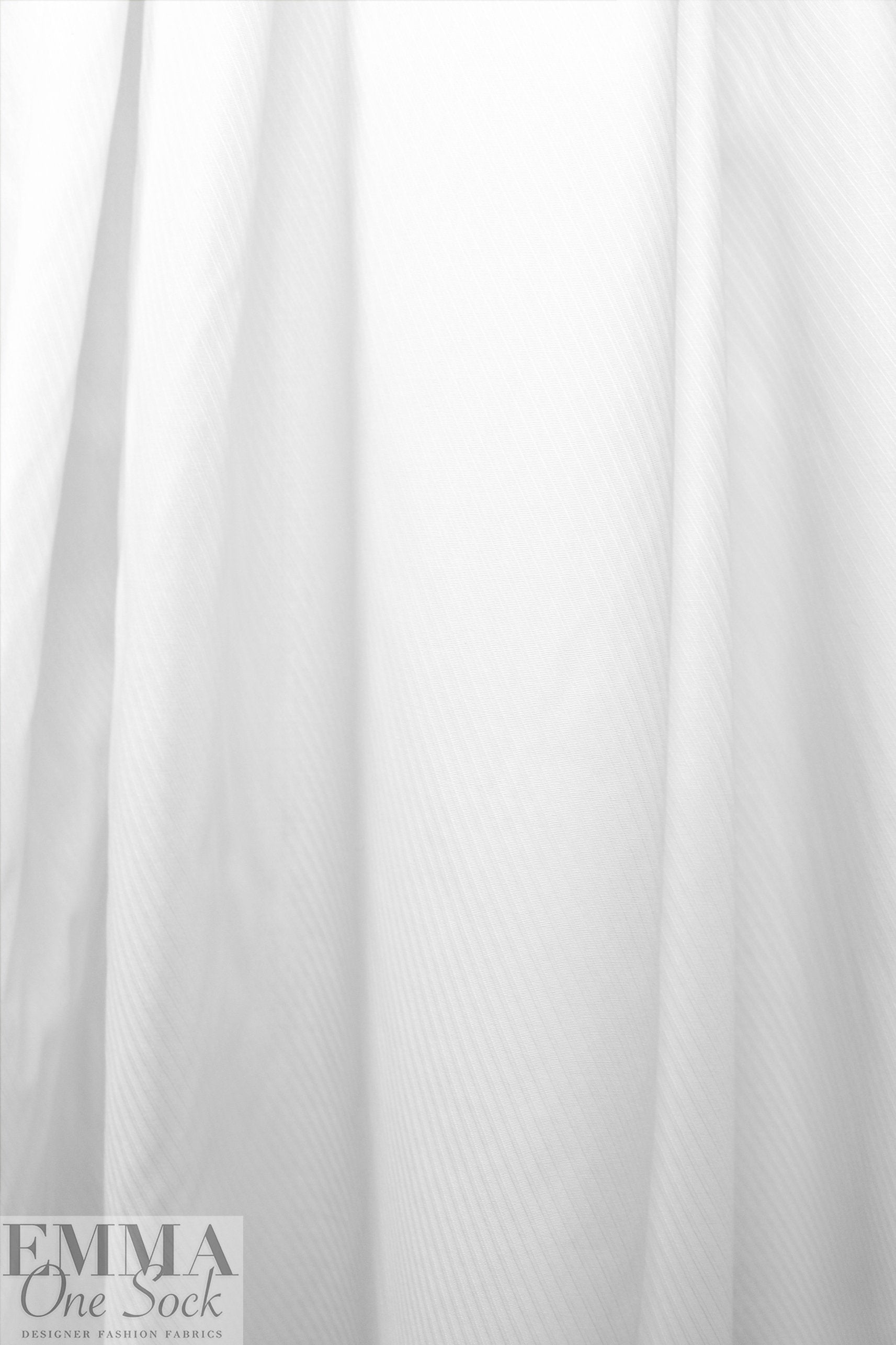 Italian damask diagonal stripe cotton shirting - white 2 yd