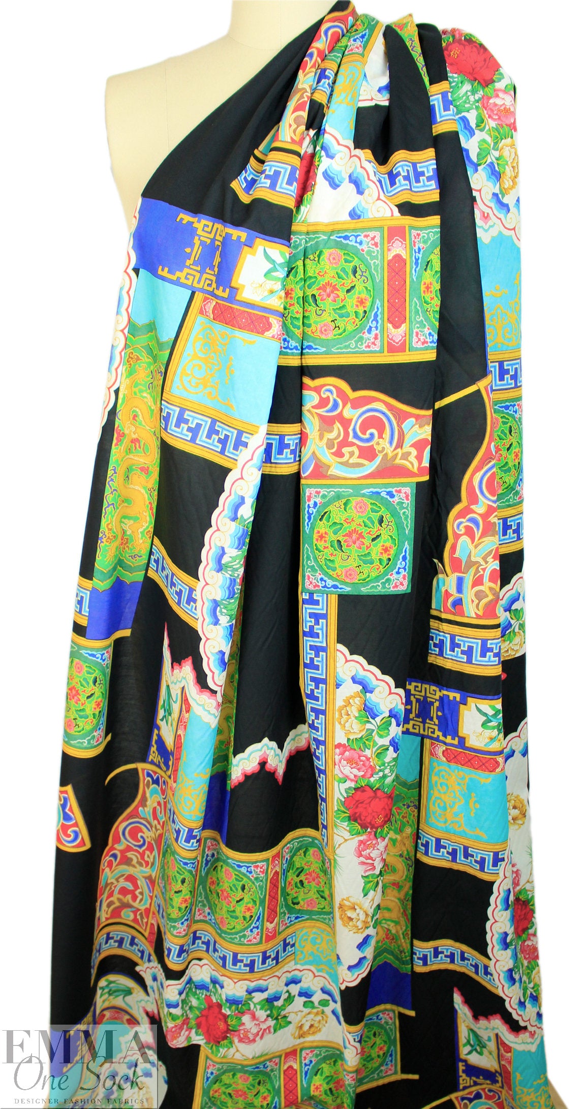 Rache1 Comey 'decoflora multicolor' cotton shirting .875 yds