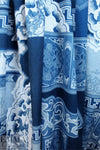 Rache1 Comey 'decoflora blue' cotton shirting 1.75 yds