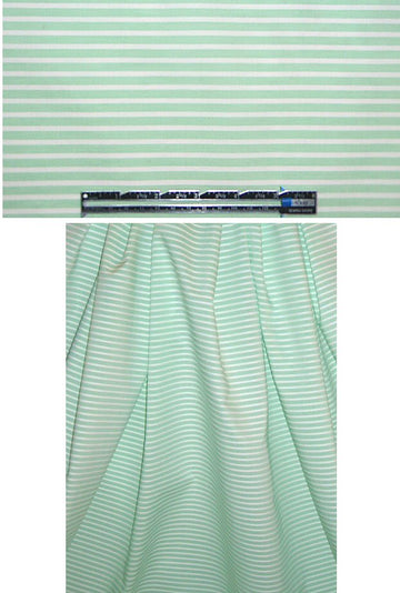Italian cotton textured stripe stretch shirting - mint .875 yds