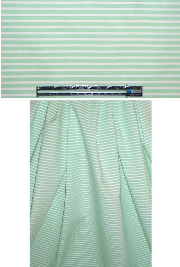 Italian cotton textured stripe stretch shirting - mint 1.5 yd