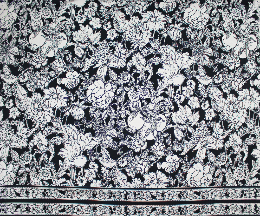 M@x Mara 'Persian orchard' cotton shirting panel 1 yard - Partial Panel