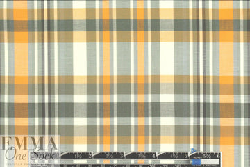 French yarn-dyed plaid cotton shirting - sorbet 1.75 yds