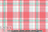 French yarn-dyed plaid cotton shirting - watermelon .75 yds