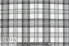 French yarn-dyed plaid cotton shirting - gray 2.5 yds