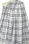 French yarn-dyed plaid cotton shirting - gray 1.5 yds