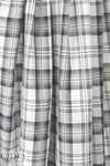 French yarn-dyed plaid cotton shirting - gray 1.5 yds