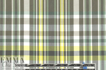 French yarn-dyed plaid cotton shirting - thyme 2 yd