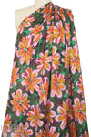 Italian silk CDC - pink/green decorative floral