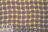 NY designer mulberry/lemon wavy plaid silk CDC