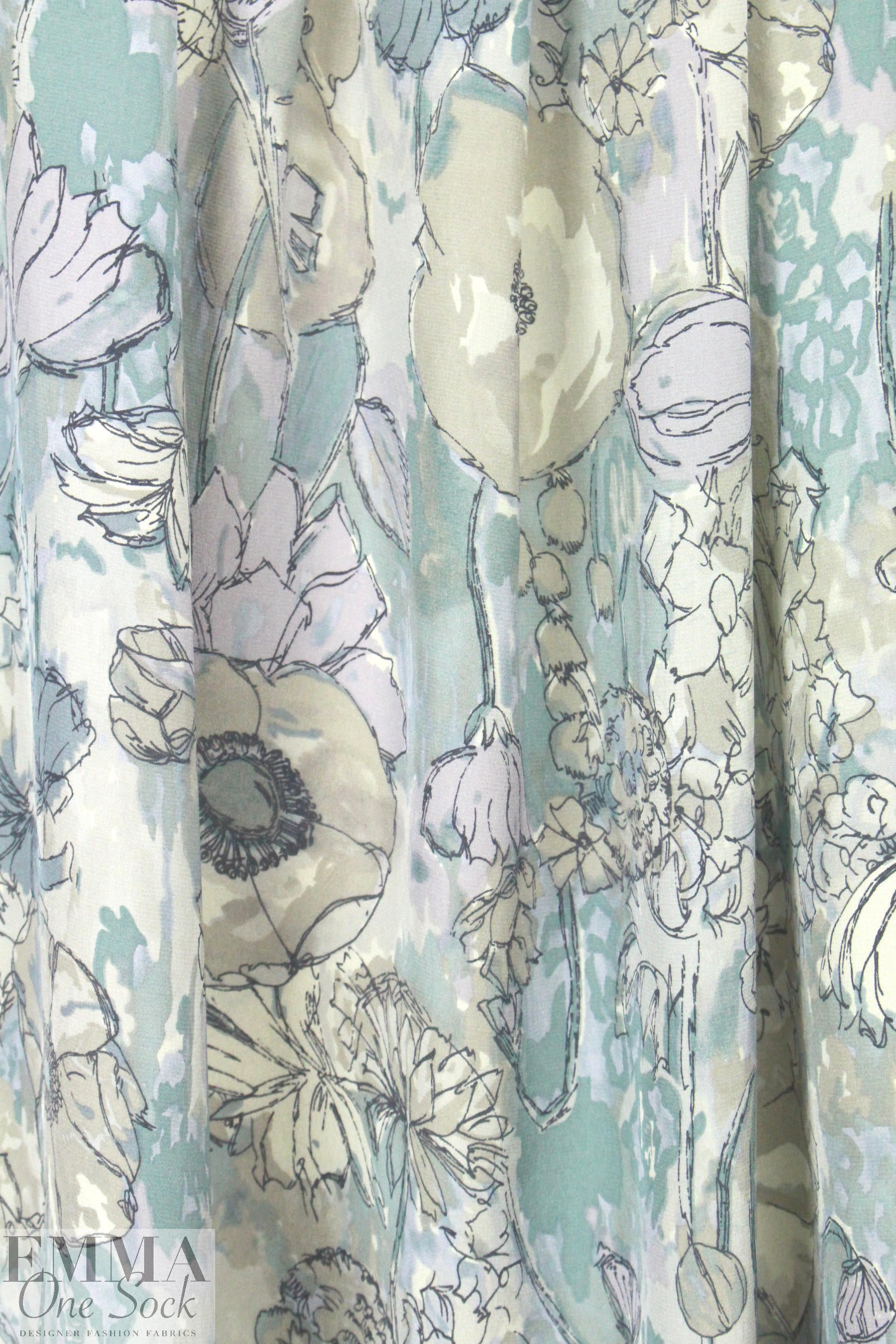 Rebecca Tayl0r 'pen and ink' stretch silk blouseweight 1.75 yds