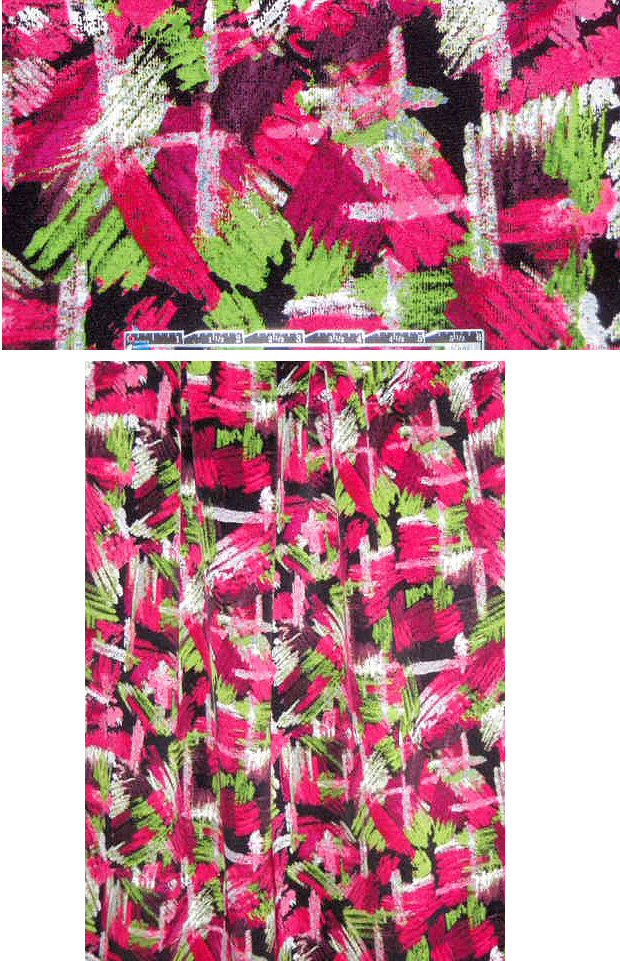 0scar pink/lime chalk mark print  4-ply silk