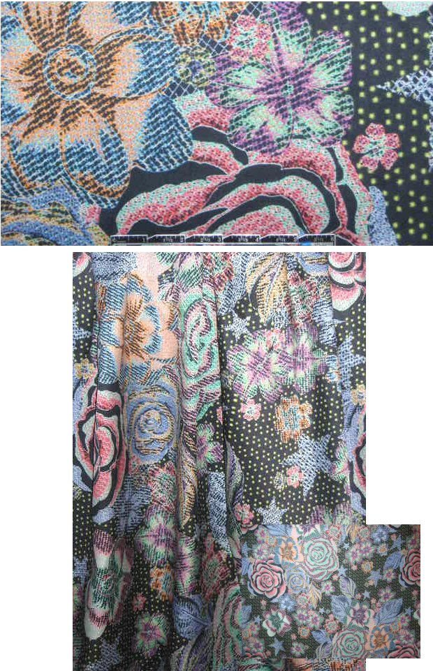 French pointallistic cotton/silk satin-face voile no.2 1.75 yd