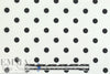 Italian black on ivory dot silk satin .5 yds