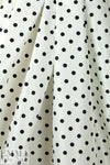 Italian black on ivory dot silk satin .75 yds