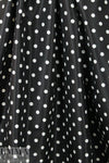 Italian ivory on black dot silk satin .75 yds