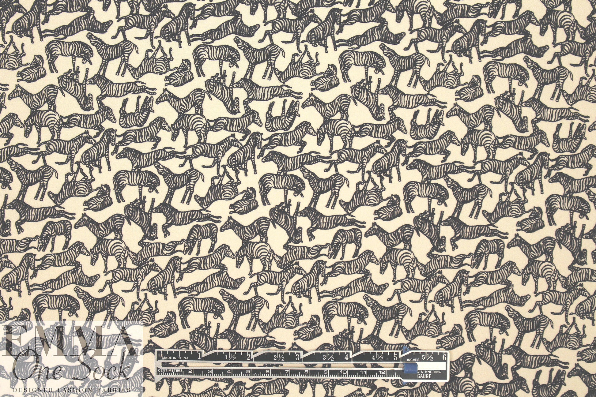 Pau1e Ka silk crepe de chine woven - zebra
