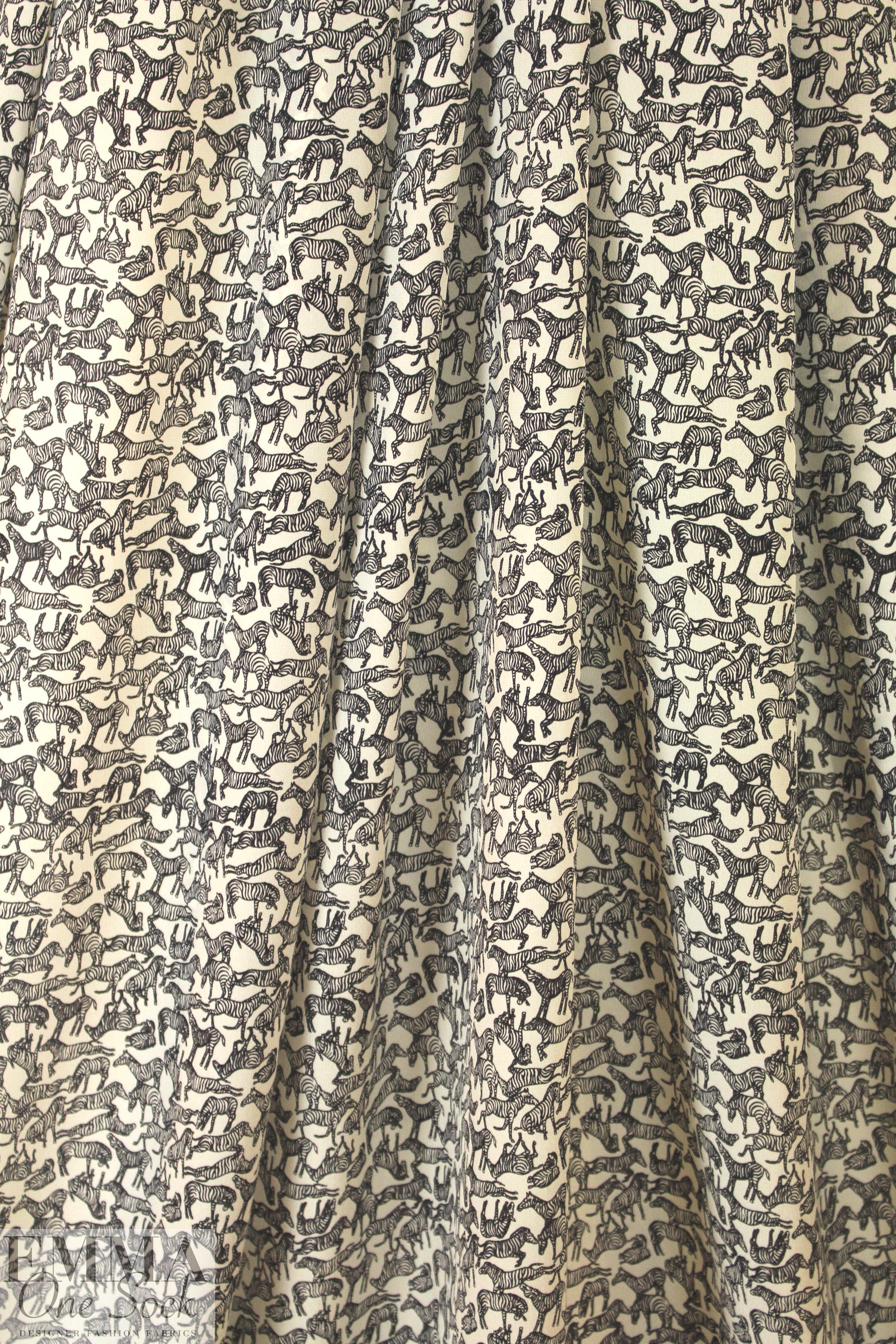 Pau1e Ka silk crepe de chine woven - zebra
