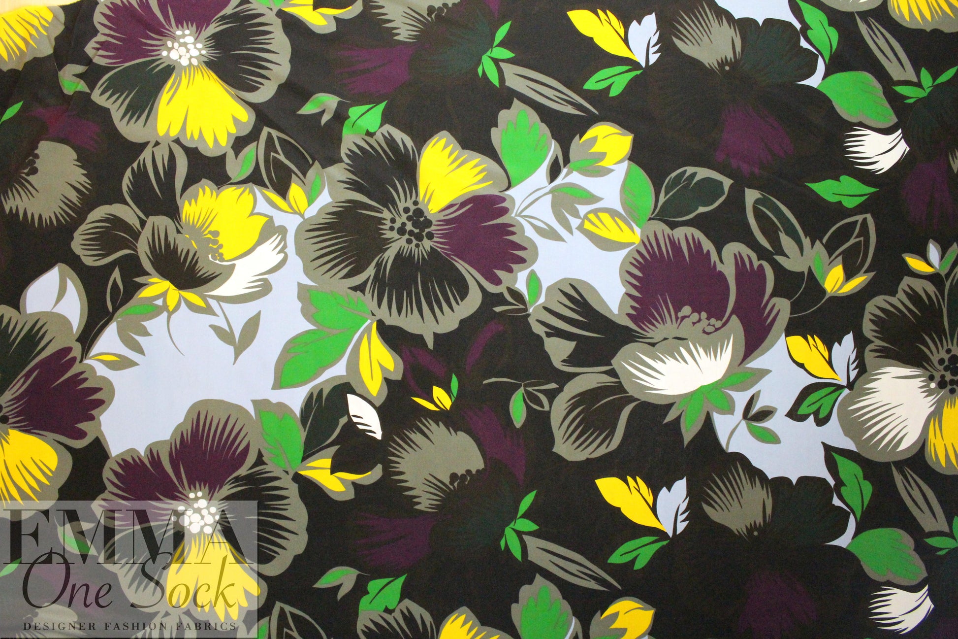 M@x Mara silk crepe woven - stylized floral