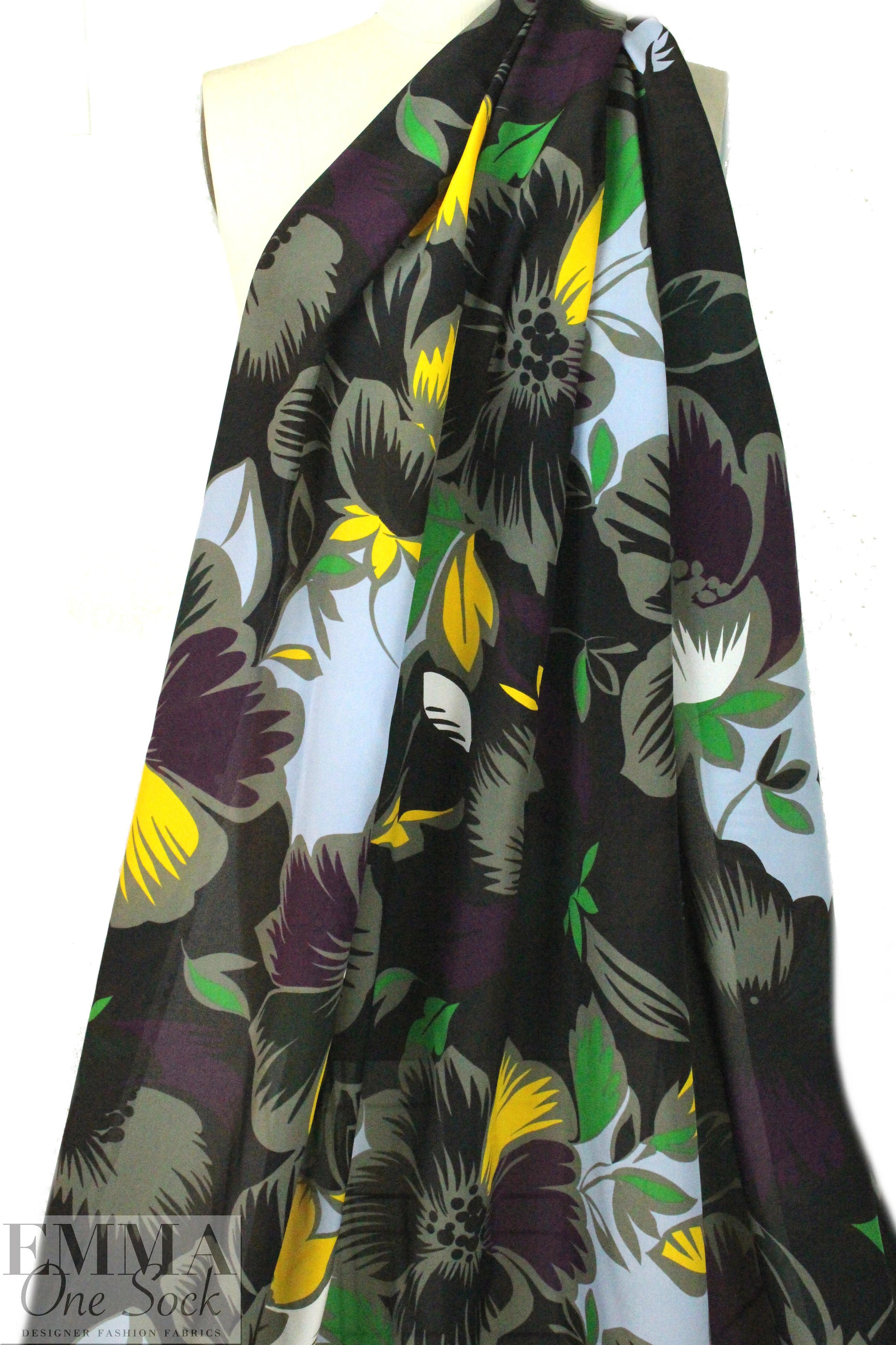 M@x Mara silk crepe woven - stylized floral