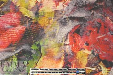 Italian abstracted painterly floral satin face silk chiffon