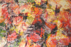Italian abstracted painterly floral satin face silk chiffon