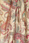 Etr0 Italian stylized paisley print silk voile 1.5 yds