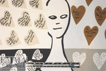 Italian panel silk twill woven - 'L'amour'
