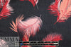 Italian feathery print silk satin face chiffon