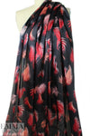 Italian feathery print silk satin face chiffon