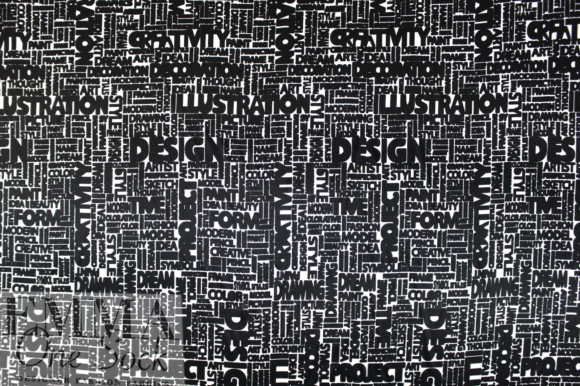 Italian 'designing words' silk/viscose satin woven 1.66 yd