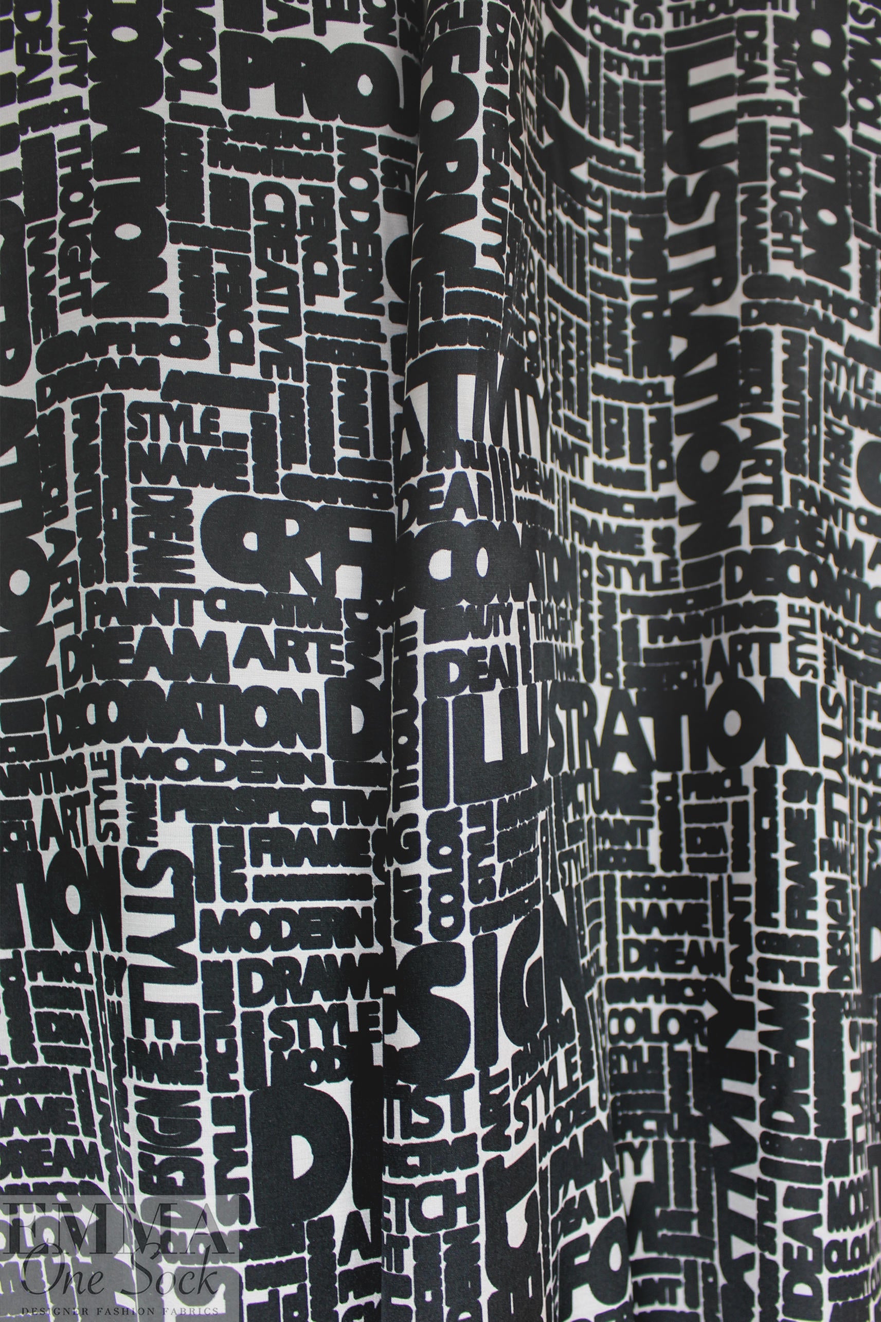 Italian 'designing words' silk/viscose satin woven 1.875 yd