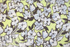 Italian 'painted flowers' over-printed silk/viscose jacquard 1 yard
