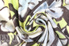 Italian 'painted flowers' over-printed silk/viscose jacquard 1 yard
