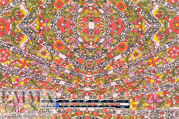 Italian 'garden maze scroll' refined silk blouseweight woven 1.5 yd