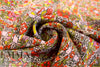 Italian 'garden maze scroll' refined silk blouseweight woven 1.5 yd