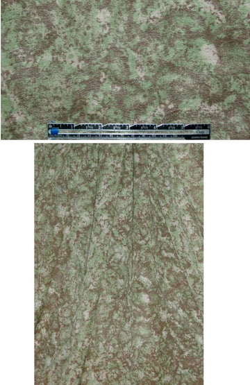 Italian fern/mocha abstract wool/silk crepe