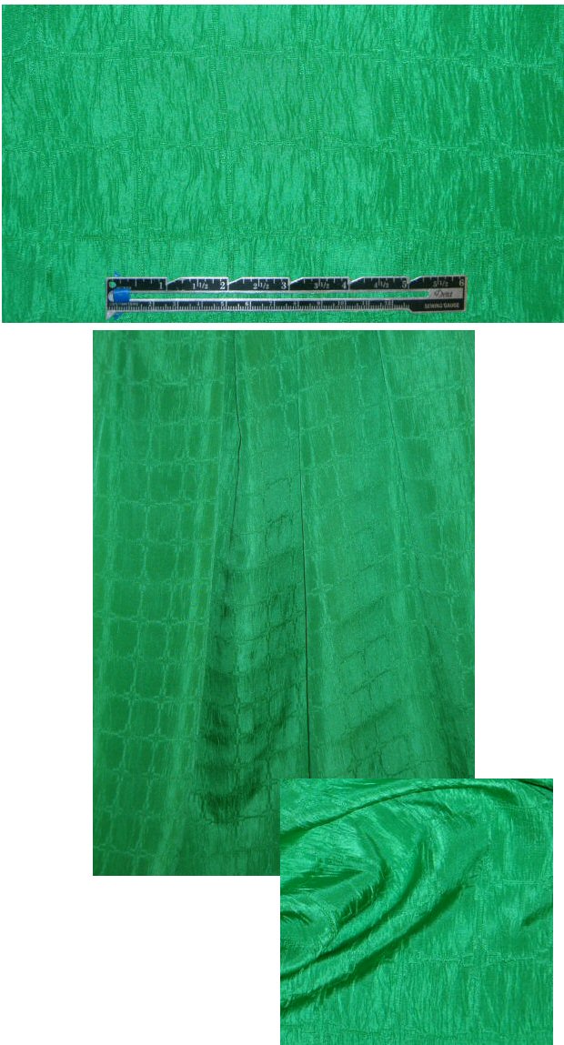 French textured silk cloque - emerald